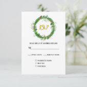 Die Jahreszeit ist Verheiratet | Winter Greenerity RSVP Karte (Stehend Vorderseite)