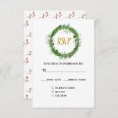 Die Jahreszeit ist Verheiratet | Winter Greenerity RSVP Karte (Vorne/Hinten)