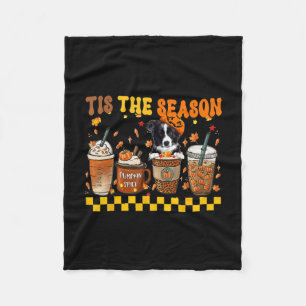 Die Jahreszeit Kaffee Pumpkin Border Collie Hallow Fleecedecke