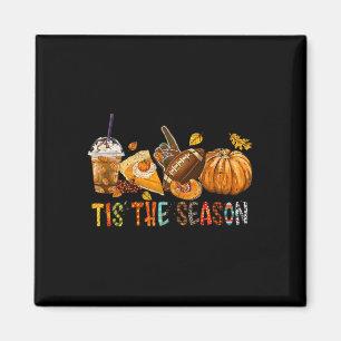 Die Jahreszeit Kürbis und Gewürzfußball Halloween Magnet