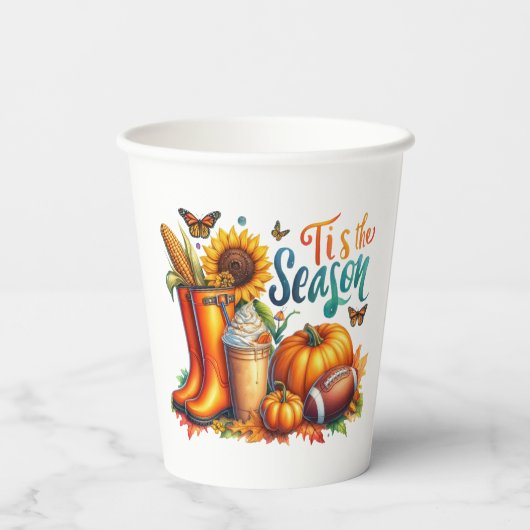 Die Jahreszeit Pappbecher (Rückseite)