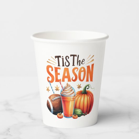 Die Jahreszeit Pappbecher (Rückseite)