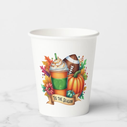 Die Jahreszeit Pappbecher (Rückseite)