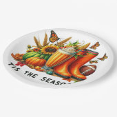 Die Jahreszeit Pappteller (Schrägansicht)