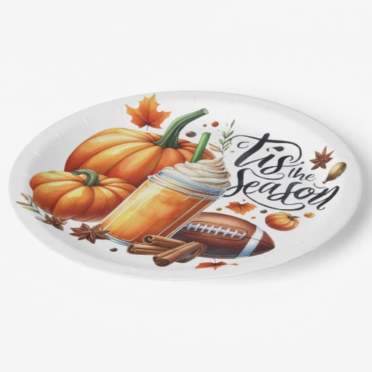 Die Jahreszeit Pappteller (Schrägansicht)