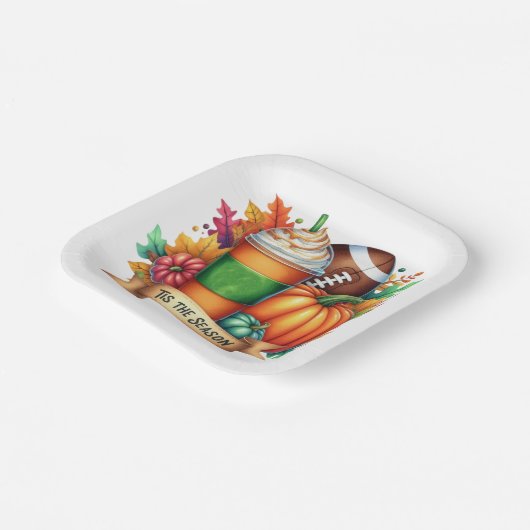 Die Jahreszeit Pappteller (Gewinkelt)