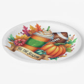 Die Jahreszeit Pappteller (Schrägansicht)