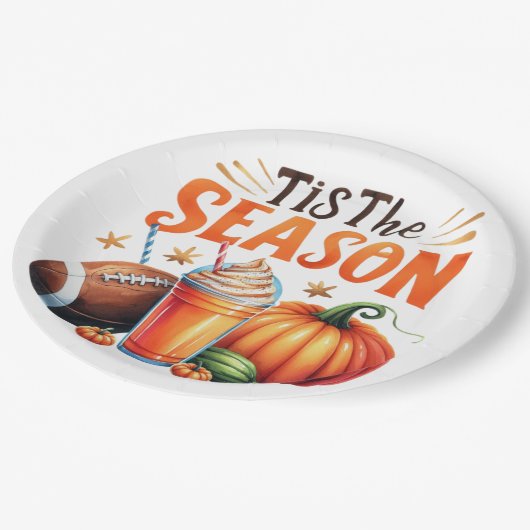 Die Jahreszeit Pappteller (Schrägansicht)