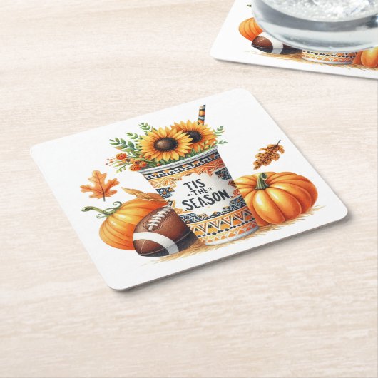 Die Jahreszeit Rechteckiger Pappuntersetzer (angewinkelt)