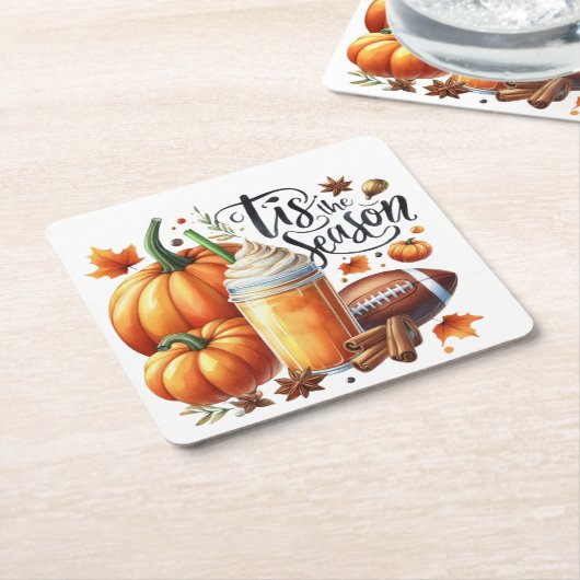 Die Jahreszeit Rechteckiger Pappuntersetzer (angewinkelt)