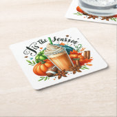 Die Jahreszeit Rechteckiger Pappuntersetzer (angewinkelt)