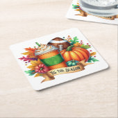 Die Jahreszeit Rechteckiger Pappuntersetzer (angewinkelt)