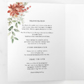 Die Jahreszeit | Weihnachts-Hochzeit Dreifach Gefaltete Einladung (Innen Erste Seite)