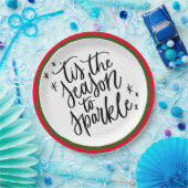 Die Jahreszeit zum Sparkeln Pappteller (Party)