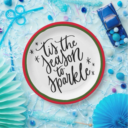 Die Jahreszeit zum Sparkeln Pappteller (Party)