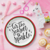 Die Jahreszeit zum Sparkeln Pappteller (Party)