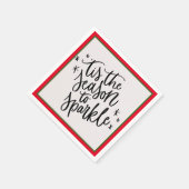 Die Jahreszeit zum Sparkeln Serviette (Ecke)