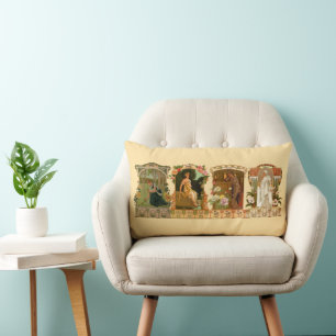 Die Jahreszeiten Art Nouveau von Sonrel. Lendenkissen