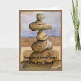 Die Jahreszeiten Grüße aus dem Herzen * Küste Feiertagskarte