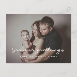 Die Jahreszeiten Grüße Minimalistischen Urlaub Fot Postkarte