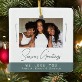 Die Jahreszeiten Grüße Minimalistisches Foto Weihn Keramikornament