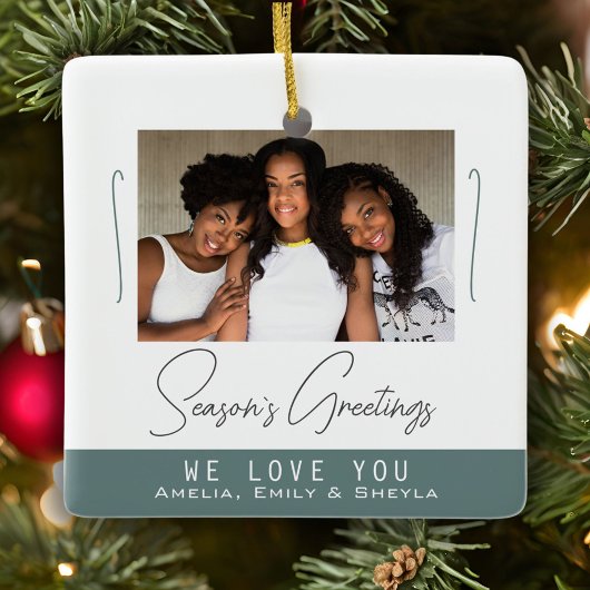 Die Jahreszeiten Grüße Minimalistisches Foto Weihn Keramikornament