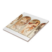 Die Jahreszeiten Original 1897 von Alphonse Mucha Fliese (Seite)