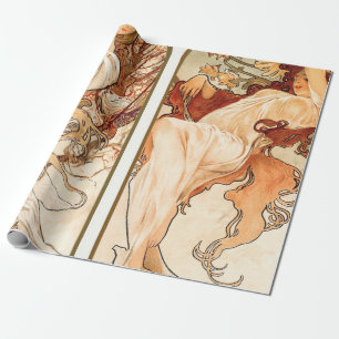 Die Jahreszeiten Original 1897 von Alphonse Mucha Geschenkpapier