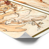 Die Jahreszeiten Original 1897 von Alphonse Mucha Poster (Ecke)