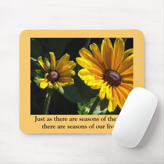 Die Jahreszeiten unseres Lebens....Black Mit Augen Mousepad (Mit Mouse)