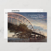 Die Jahrhundertbrücke in Davenport, Iowa Postkarte (Vorne/Hinten)