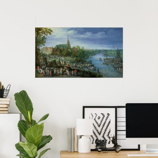 Die jährliche Pfarrmesse in Schelle, 1614 Poster (Heimbüro)