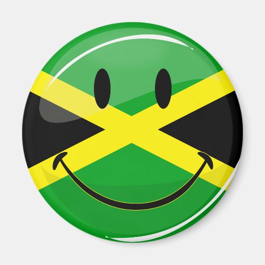 Die jamaikanische Flagge lächeln Magnet (Vorne)