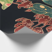 Die japanische Abbildung des Paroquet-Buntbarts Geschenkpapier (Ecke)