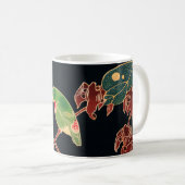 Die japanische Abbildung des Paroquet-Buntbarts Kaffeetasse (VorderseiteRechts)