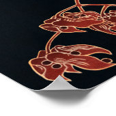 Die japanische Abbildung des Paroquet-Buntbarts Poster (Ecke)