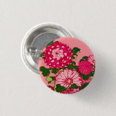 Die japanische Blume Border, Fuchsia und Korallenr Button (Vorne & Hinten)
