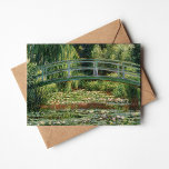 Die japanische Brücke | Claude Monet Card Karte<br><div class="desc">Die japanische Fußbrücke und der Water Lily Pool des französischen Impressionisten Claude Monet. Originelle Kunstmalerei ist ein Öl auf der Leinwand eines Gartens mit Wasserlililien unter der japanischen Brücke. Verwenden Sie die Entwurfstools,  um einen benutzerdefinierten Text hinzuzufügen oder das Bild zu personalisieren.</div>