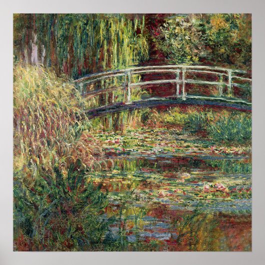 Die japanische Brücke Claude Monet Poster (Vorne)