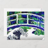 Die japanische Brücke, die Welle, die schöne Kunst Postkarte (Vorne/Hinten)