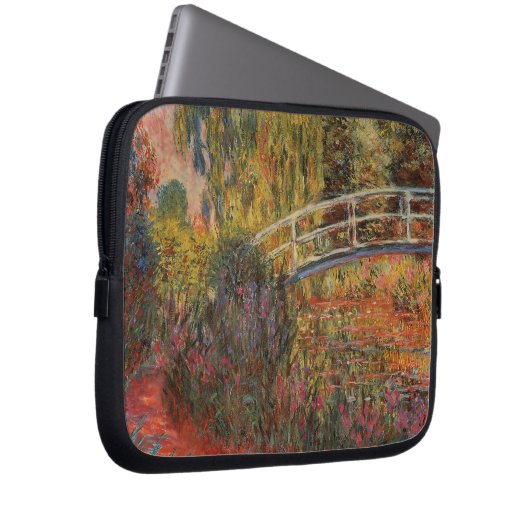 Die japanische Brücke oder der Lily Pond | Landsca Laptopschutzhülle (Vorne Rechts)
