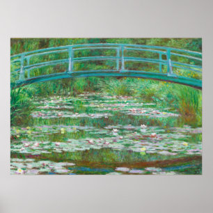 Die japanische Brücke von Claude Monet Poster