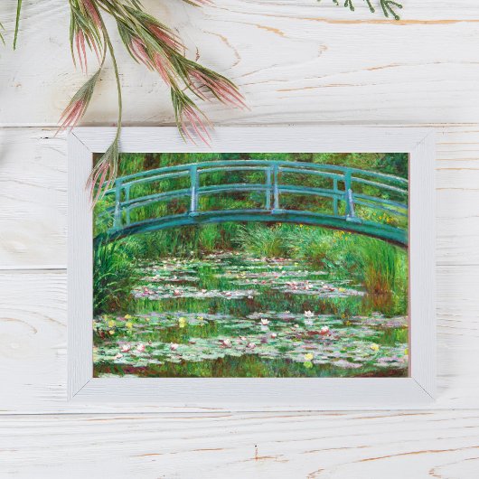 Die japanische Brücke von Claude Monet Poster