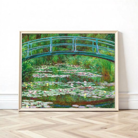 Die japanische Brücke von Claude Monet Poster