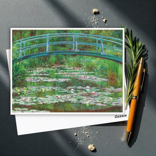 Die japanische Brücke von Claude Monet Postkarte
