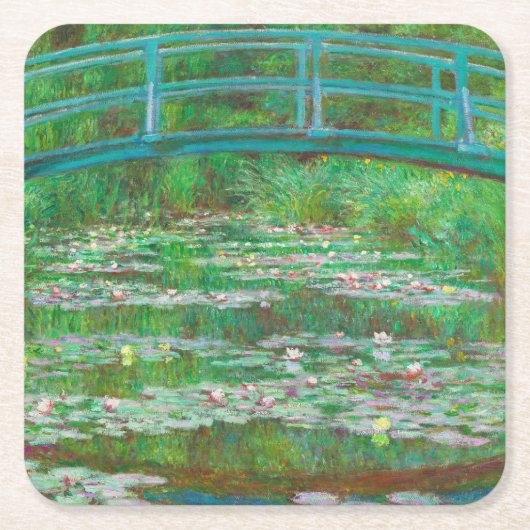 Die japanische Brücke von Claude Monet Rechteckiger Pappuntersetzer (Vorderseite)