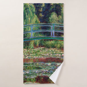 Die japanische Brücke (Water-Lily Pond), Monet Badehandtuch