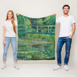 Die japanische Brücke (Water-Lily Pond), Monet Fleecedecke