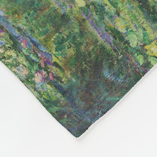 Die japanische Brücke (Water-Lily Pond), Monet Fleecedecke (Ecke)