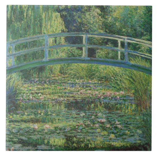 Die japanische Brücke (Water-Lily Pond), Monet Fliese (Vorderseite)